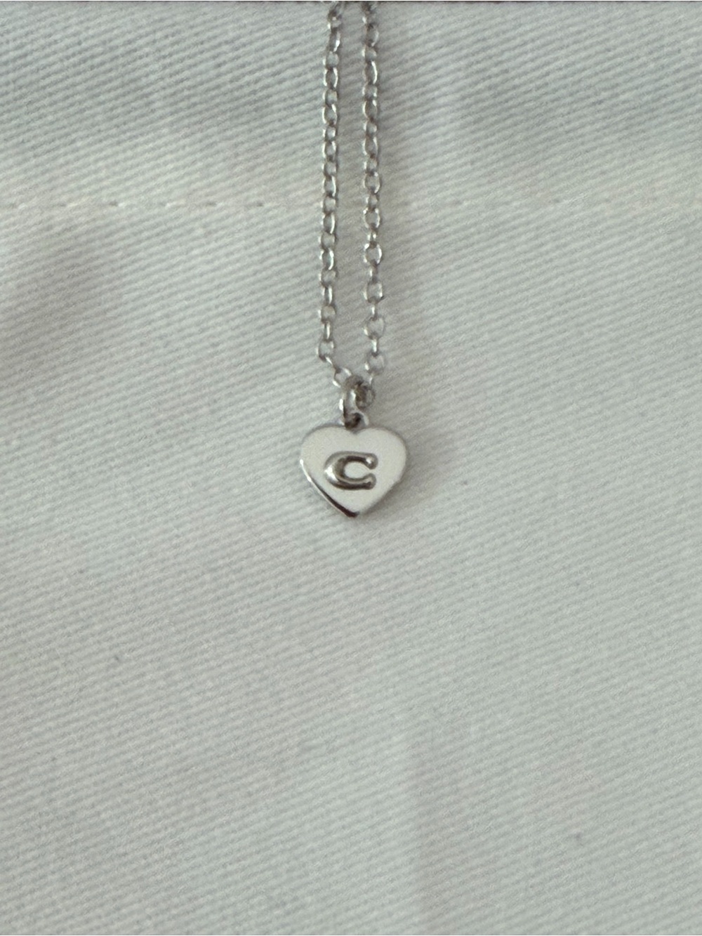 COACH | Silver Necklace with Heart Shaped Pendant
